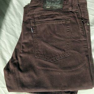 Men's Levi's 514 Burgundy Jeans - 34x32